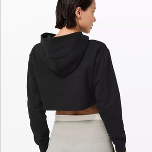 🔥 LULULEMON All Yours Cropped Hoodie Black Size 4